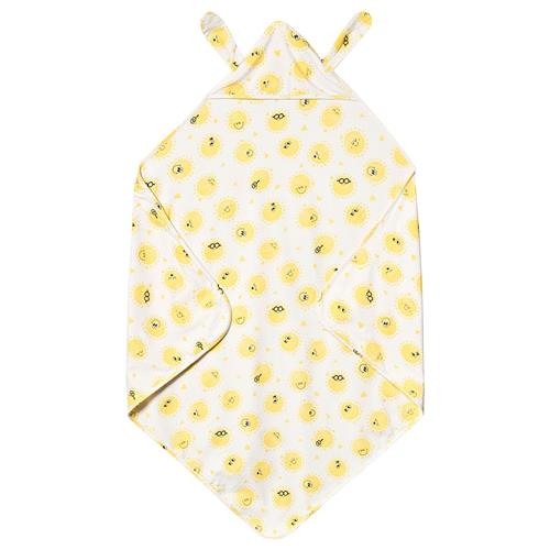 Se The Bonnie Mob Sunshine Hooded Blanket Sand | Hvid | 0 ved Babyshop