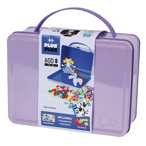 Plus-Plus 600-Piece Plus-Plus® Pastel Metal Kuffert | Lilla | 6-10