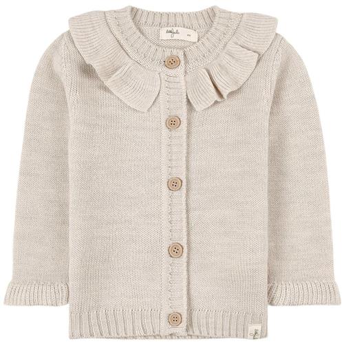 Little Jalo Flounce Strikket Cardigan Cremefarvet |  | 80 cm