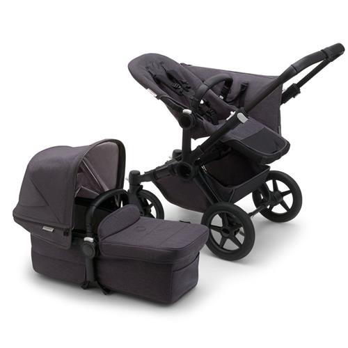 Se Bugaboo Donkey 5 Mineral Mono Komplet Klapvogn Black/Washed black | Sort | 0-3 ved Babyshop