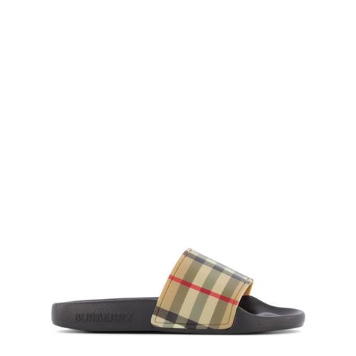 Burberry Vintage Check Glid Sandaler Sorte | Beige | 32 EU