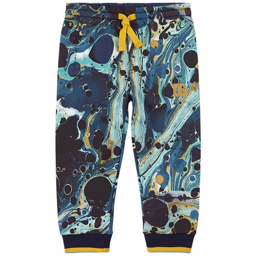 Se Dolce & Gabbana Marbled Sweatpants Blå | Blå | 18-24 months ved Babyshop