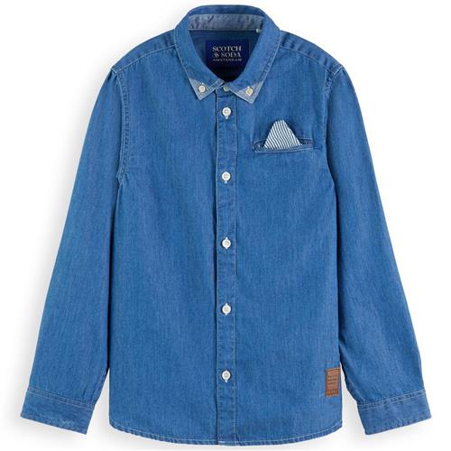 Se Scotch & Soda Cowboyskjorte Washed Indigo | Blå | 16 years ved Babyshop