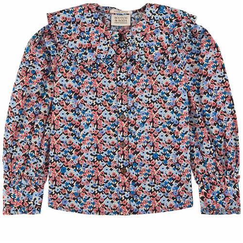 Scotch & Soda Blomstret Bluse Multifarvet | Sort | 8 years