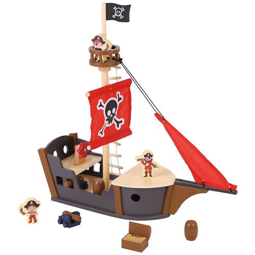 Se Stoy FSC 100% Piratskib Af Træ | Brun | 3-6 ved Babyshop