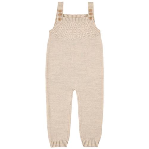 Se Little Jalo Strikket Overalls Cremefarvet |  | 74 cm ved Babyshop