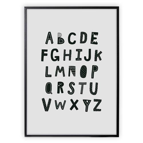 XO Posters Alphabet Black Plakat | Sort | 0