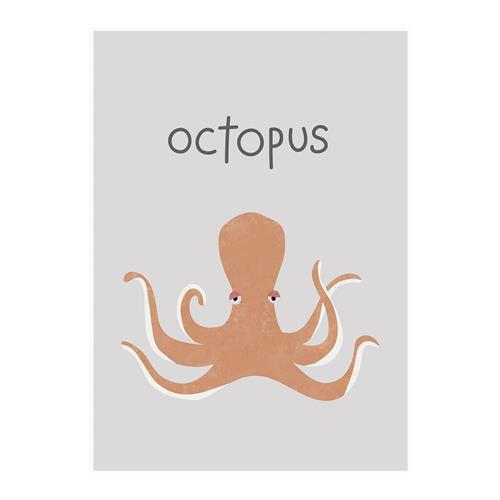 XO Posters Octupus Plakat | Orange | 0