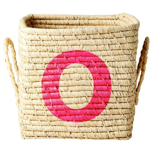 RICE Raffia Firkantet Kurv – O | Beige | 0