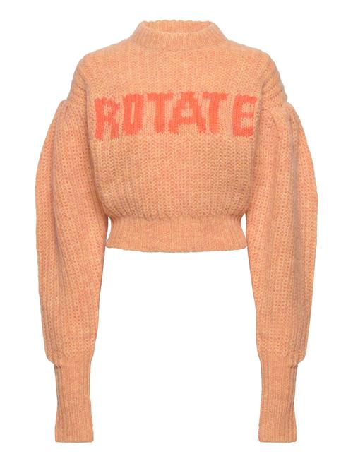 Se ROTATE Birger Christensen Adley Logo Knit Jumper ROTATE Birger Christensen Orange ved Booztlet