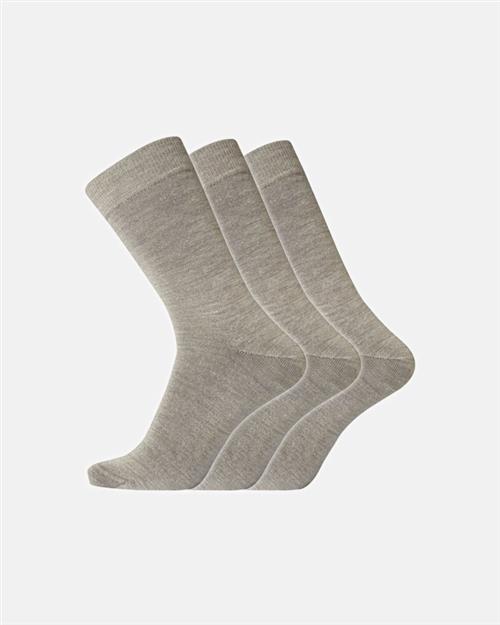 Sokker "no elastic / twin" | 3-pak | Uld | Beige