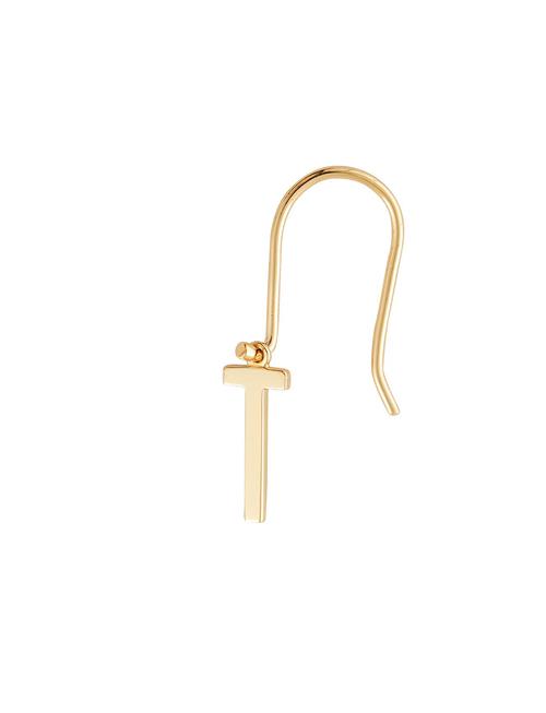 Initial Ear Hanger Design Letters Gold