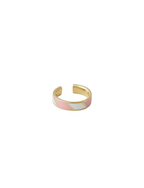 Design Letters Striped Candy Ring Design Letters Pink