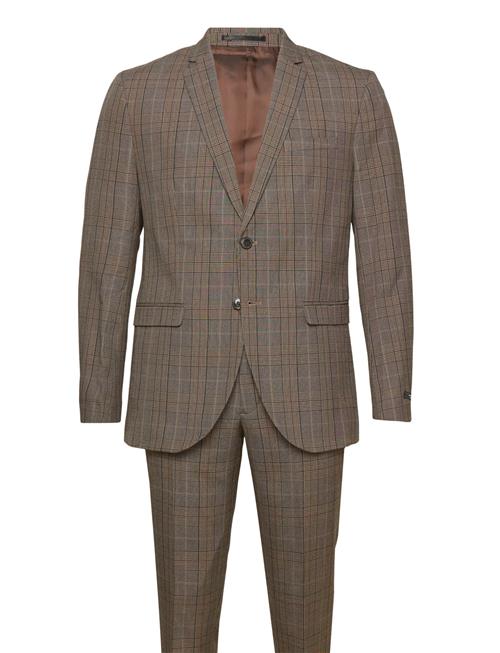 Se Jack & Jones Jprfranco Check Suit Sn Jack & J S Brown ved Booztlet