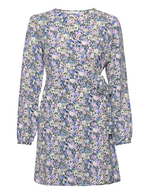 ONLY Onlnova Lux L/S Tia Wrap Dress Aop Ptm ONLY Blue