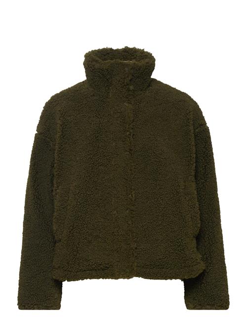 Faux Shearling Jacket Mango Green