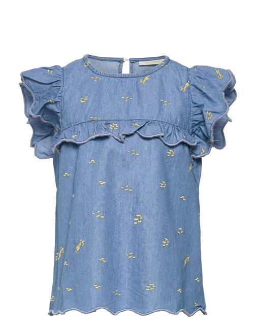 Se Soft Gallery Sgflorin Chambray Top Soft Gallery Blue ved Booztlet