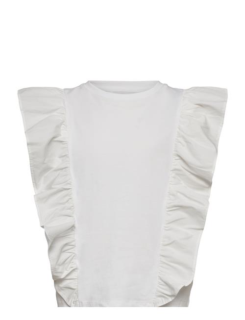 Mango Ruffle T-Shirt Mango White