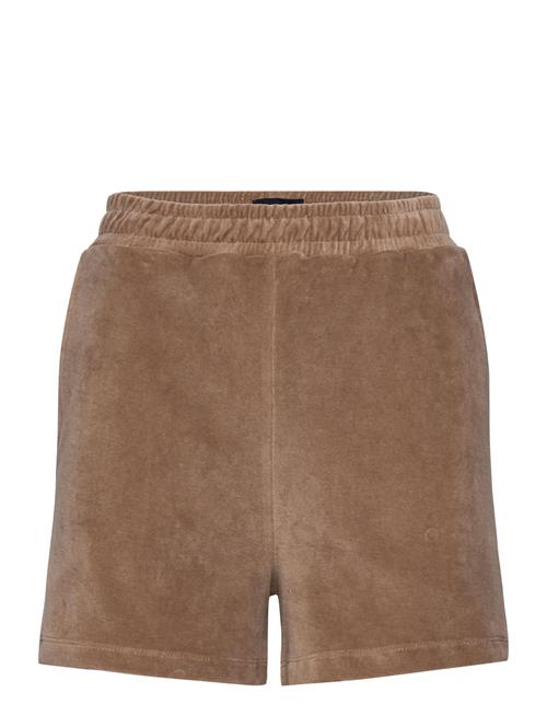 Se Andy Organic Cotton Velour Shorts Lexington Clothing Beige ved Booztlet