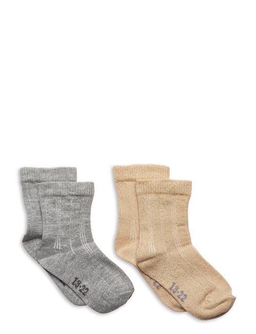 Minymo Ankle Sock W. Lurex Minymo Grey