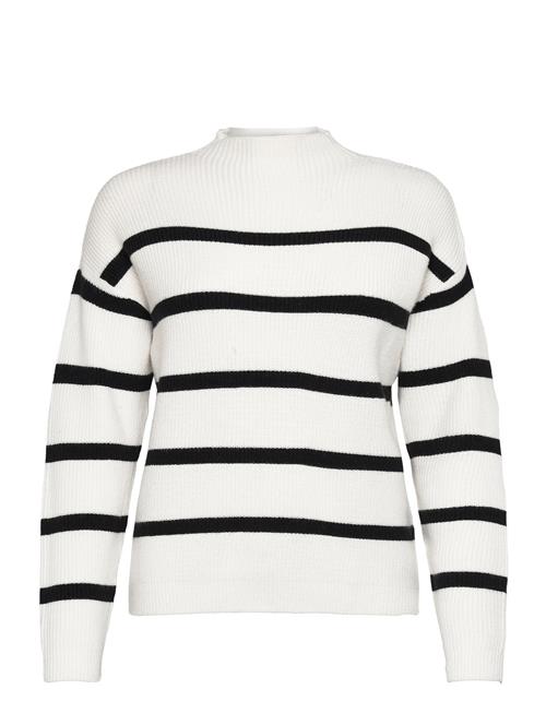 Vila Viril Mockneck L/S Knit Rib Top 2- Noos Vila White