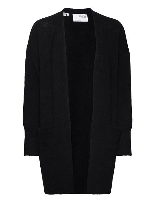 Slflulu New Ls Knit Long Cardigan B Noos Selected Black