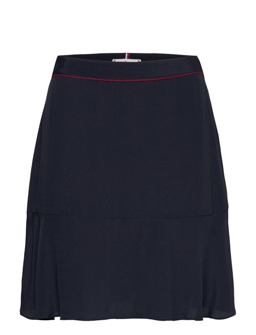 Tommy Hilfiger Vis Crepe Solid Short Skirt Tommy Hilfiger Navy