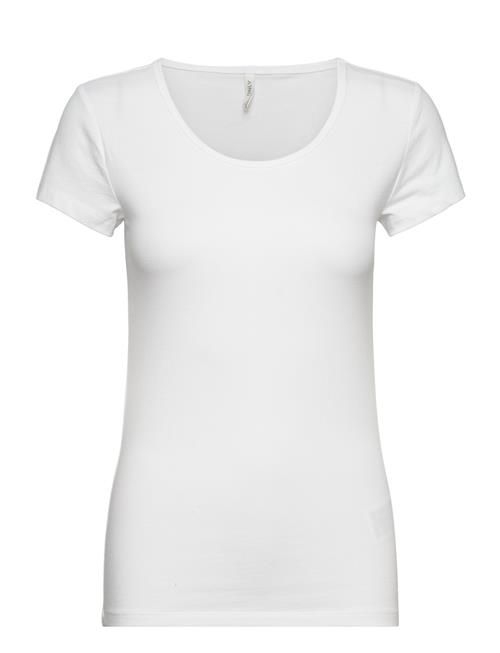 ONLY Onllive Love S/S Ck Top Noos Jrs ONLY White