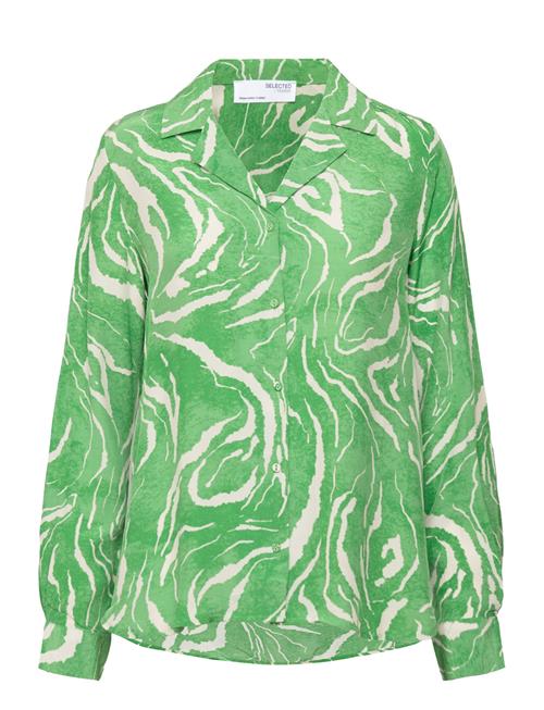 Selected Femme Slfsirine Ls Shirt B Selected Femme Green