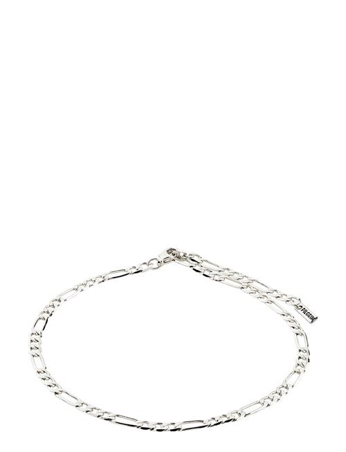 Se Pilgrim Dale Recycled Open Curb Ankle Chain Pilgrim Silver ved Booztlet