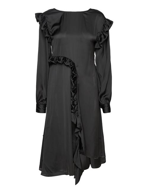 Light Satin Draped Dress REMAIN Birger Christensen Black