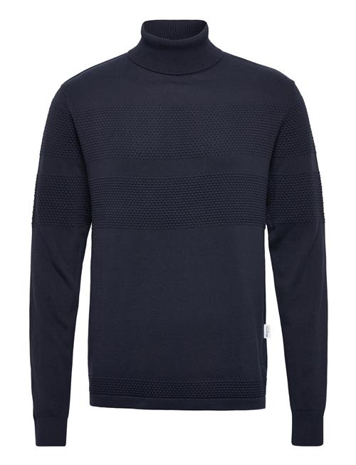 Se Slhmaine Ls Knit Roll Neck W Noos Selected Homme Navy ved Booztlet