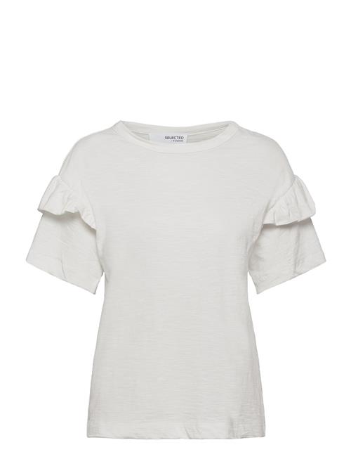 Selected Femme Slfrylie Ss Florence Tee M Noos Selected Femme White