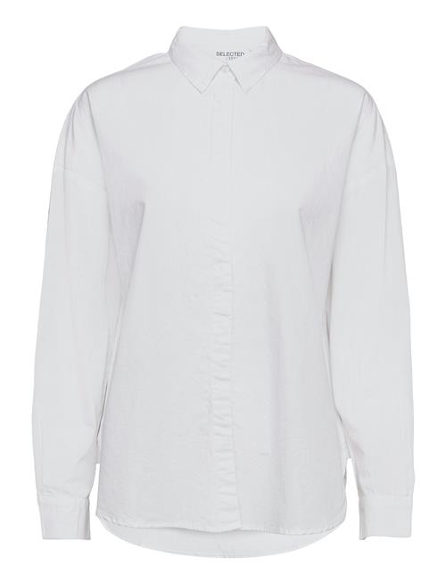 Selected Femme Slfhema Ls Shirt B Selected Femme White