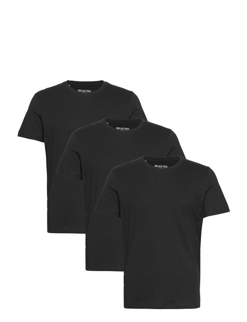 Se Selected Homme Slhaxel Ss O-Neck Tee 3 Pack Noos Selected Homme Black ved Booztlet