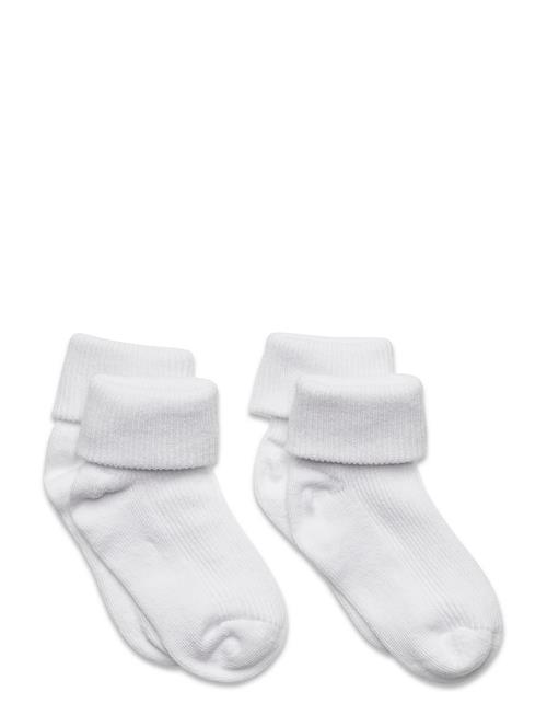 Baby Rib Sock W. Fold Minymo White