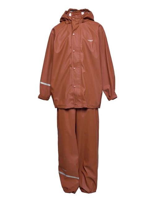 Basic Rainwear Set -Solid Pu CeLaVi Brown