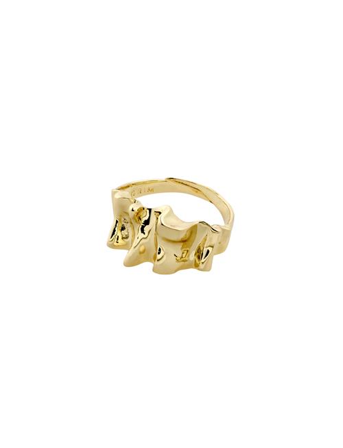 Se Pilgrim Willpower Recycled Sculptural Ring Pilgrim Gold ved Booztlet