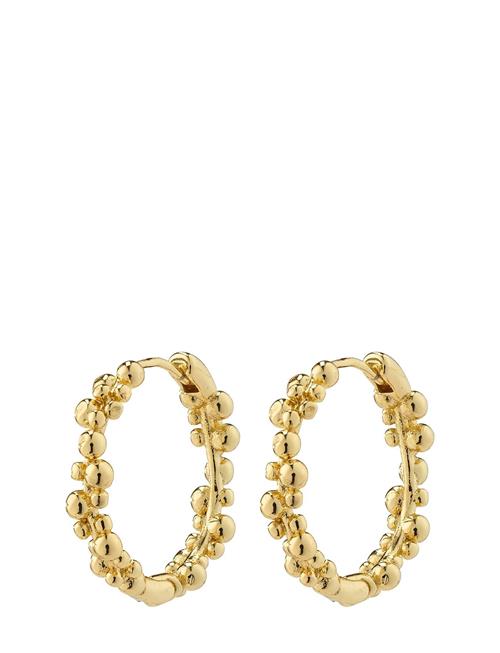 Se Pilgrim Solidarity Recycled Medium Bubbles Hoop Earrings Pilgrim Gold ved Booztlet