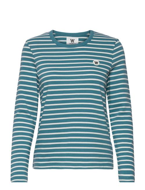 Double A by Wood Wood Moa Stripe Long Sleeve Gots Double A By Wood Wood Blue