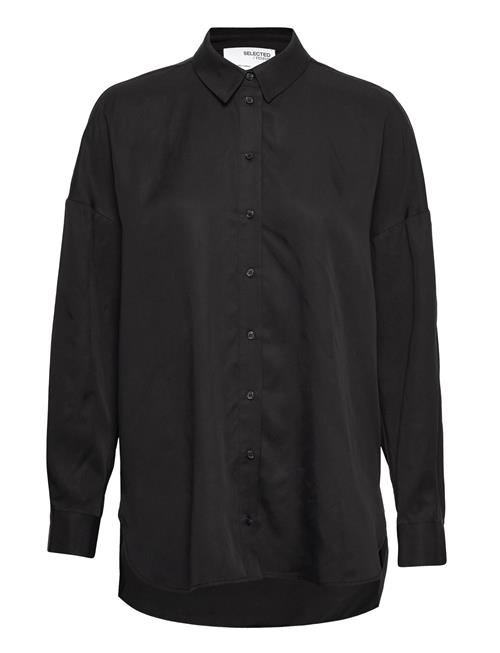 Selected Femme Slfsanni Ls Shirt Selected Femme Black