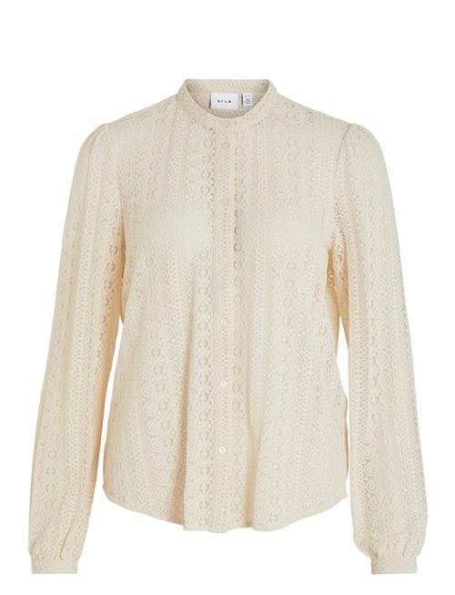 Vichikka Lace L/S Shirt- Noos Vila Cream