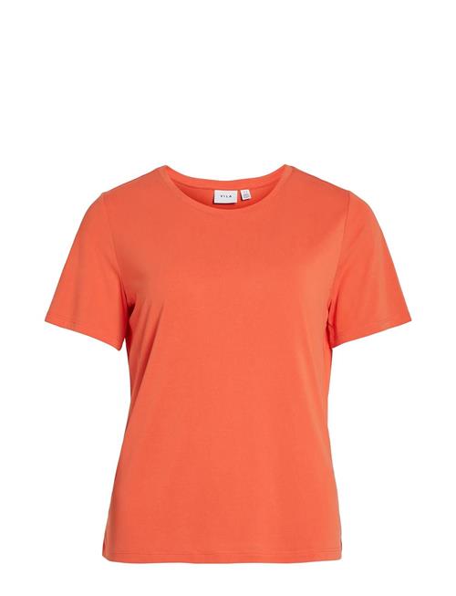 Vila Vimodala O-Neck S/S Top - Noos Vila Orange