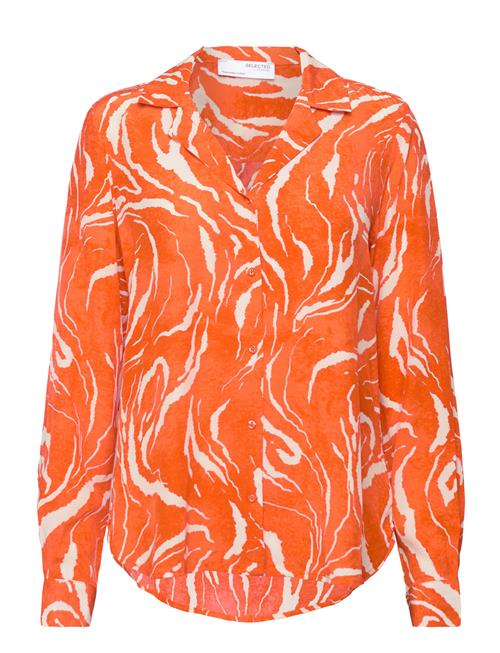 Selected Femme Slfsirine Ls Shirt B Selected Femme Orange