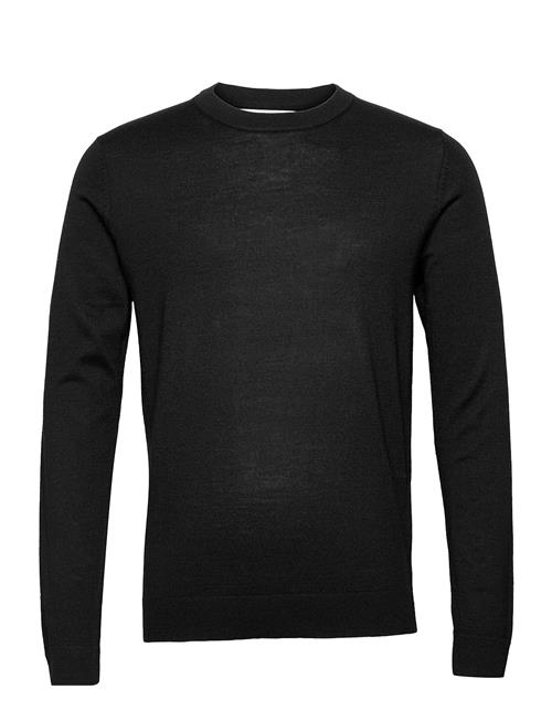 Se Selected Homme Slhtown Merino Coolmax Knit Crew Noos Selected Homme Black ved Booztlet