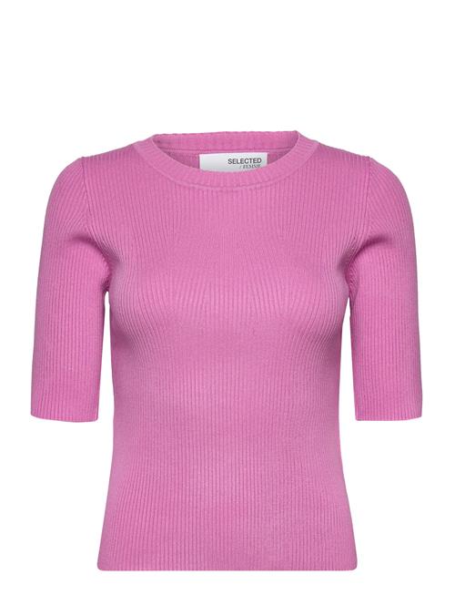 Selected Femme Slfmala 2/4 Knit O-Neck Noos Selected Femme Purple