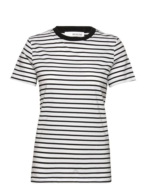 Selected Femme Slfmyessential Ss Stripe O-Neck Tee Noos Selected Femme Black