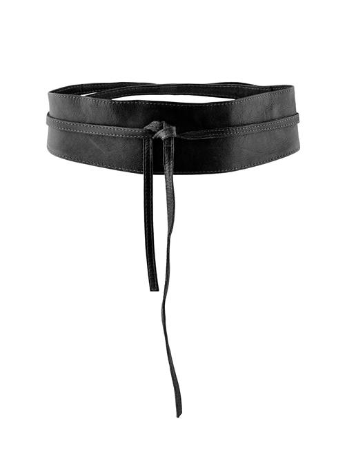 Se Pieces Pcvibs Leather Tie Waist Belt Pieces Black ved Booztlet