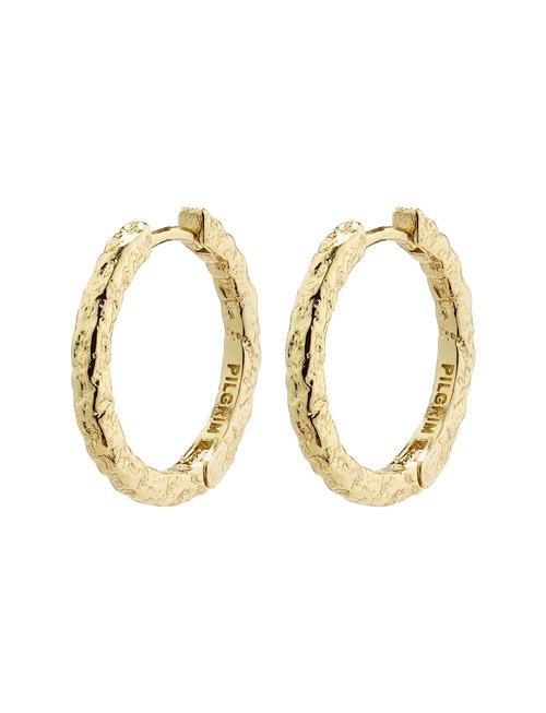 Elanor Rustic Texture Hoop Earrings Gold-Plated Pilgrim Gold