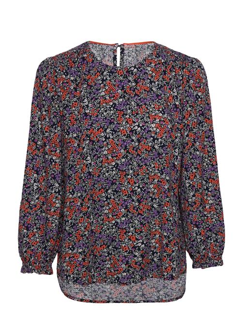 Se Esprit Casual Floral Blouse With 3/4 Sleeves Esprit Casual Patterned ved Booztlet